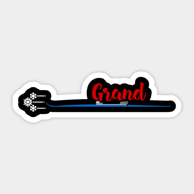 Ski Grand, France Sticker by ArtDesignDE